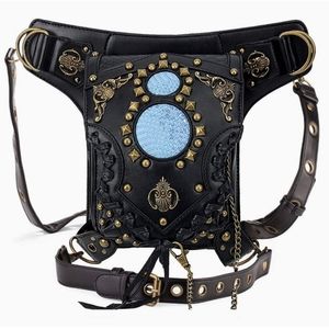 Gothic Steampunk Leg Waist Saddle Bag Purse